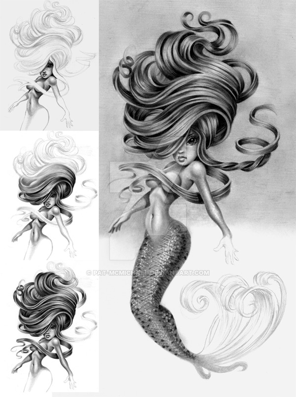 Realistic Mermaid Drawings at Explore collection