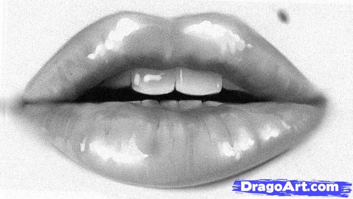 693x390 How To Draw Real Lips, Step - Realistic Mouth Drawing
