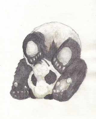 320x398 Liked Drawings - Realistic Panda Drawing