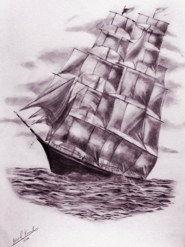 600x800 Realistic Pirate Ship Drawing - Realistic Pirate Ship Drawing