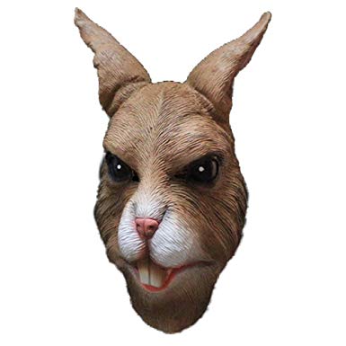 385x385 Realistic Rabbit Latex Mask Animal Full Head Costume - Realistic Rabbit Drawing