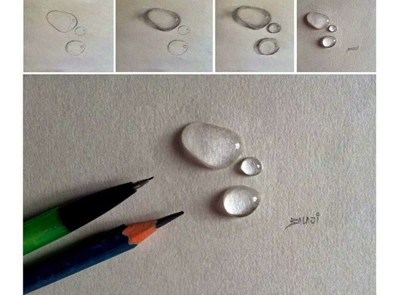 810x600 Art Drawings Paintings Sketches Realistic Hyper Art Pencil - Realistic Raindrop Drawing