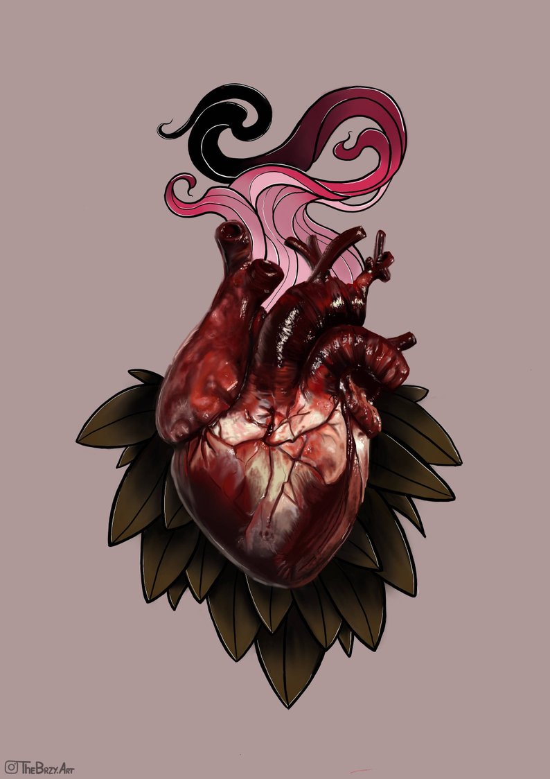 Realistic Sacred Heart Drawing at Explore