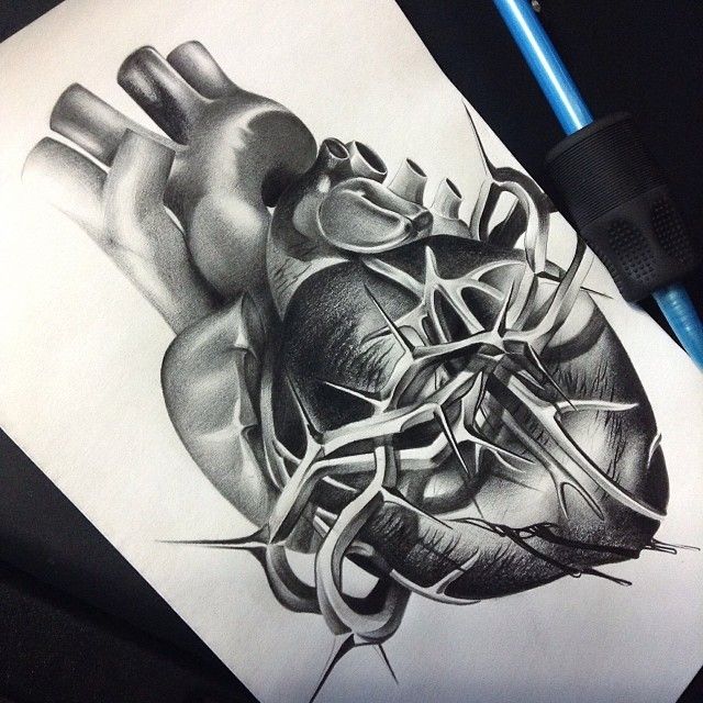 640x640 Sacredheart - Realistic Sacred Heart Drawing