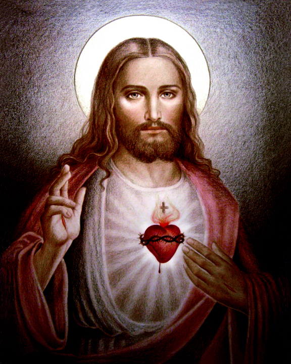 576x720 drawing the sacred heart - Realistic Sacred Heart Drawing