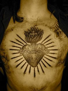 236x314 free sacred heart tattoos - Realistic Sacred Heart Drawing
