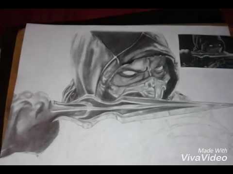 480x360 drawing realistic scorpion mortal kombat x - Realistic Scorpion Drawing