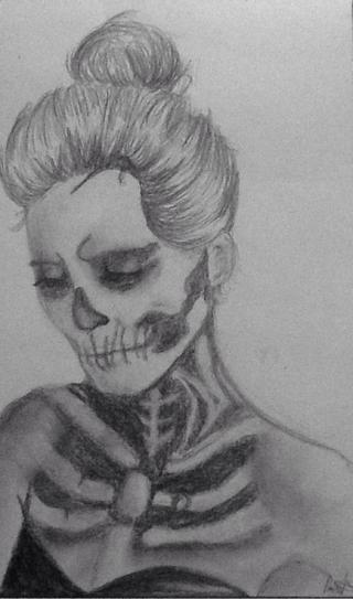 320x543 Liked Drawings - Realistic Skeleton Drawing