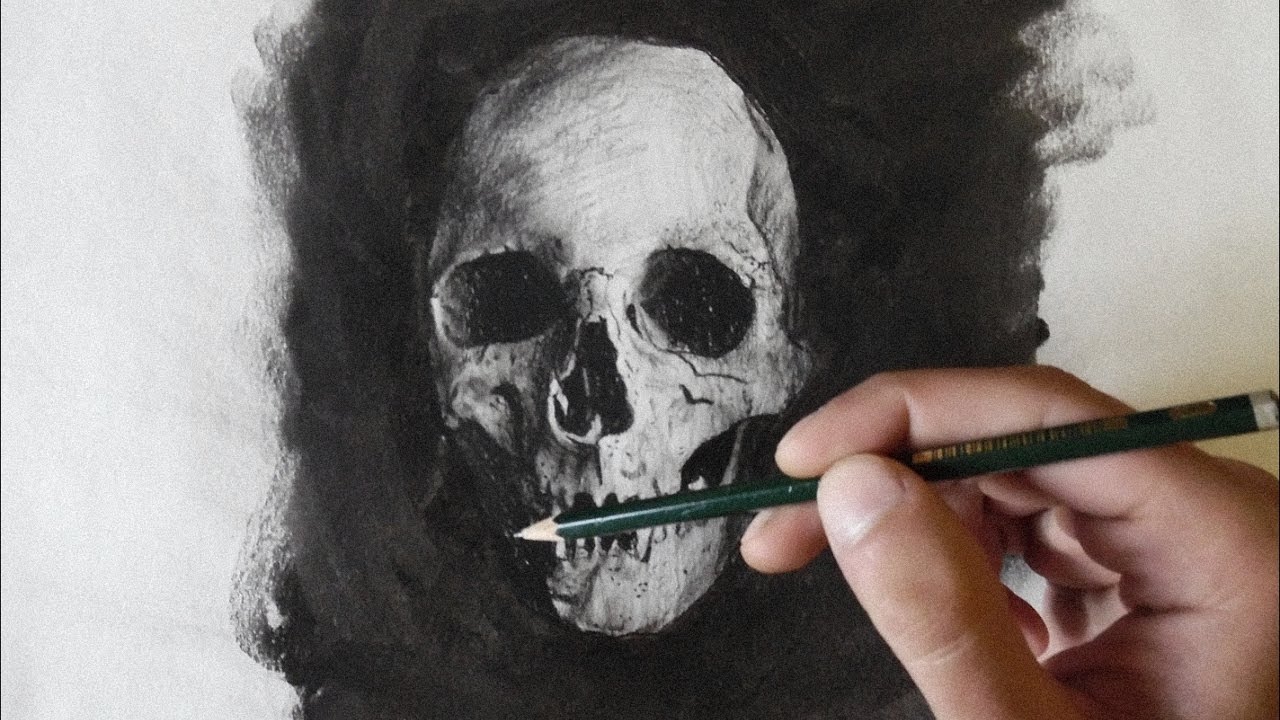 1280x720 How To Draw Realistic Skull - Realistic Skull Drawing