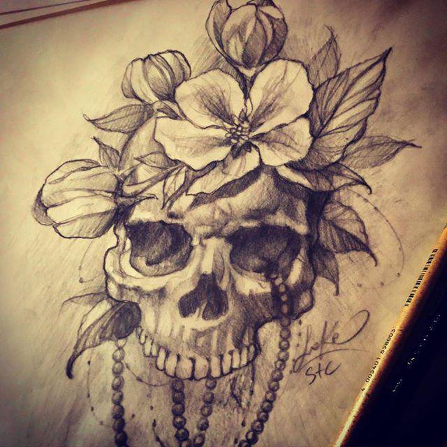 Realistic Skull Drawing at PaintingValley.com | Explore collection of ...