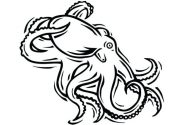 183x125 Coloring Pages Online Games Halloween Scary For Kids Summer - Realistic Squid Drawing