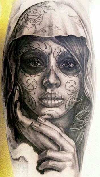 Realistic Sugar Skull Drawing at PaintingValley.com | Explore ...