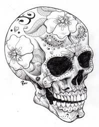 198x254 semi realistic sugar skull mexican sugar skulls skull - Realistic Sugar Skull Drawing