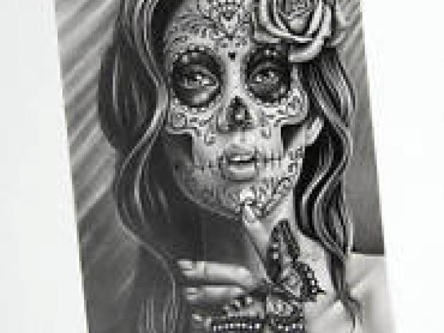 640x480 drawn sugar skull realistic - Realistic Sugar Skull Drawing