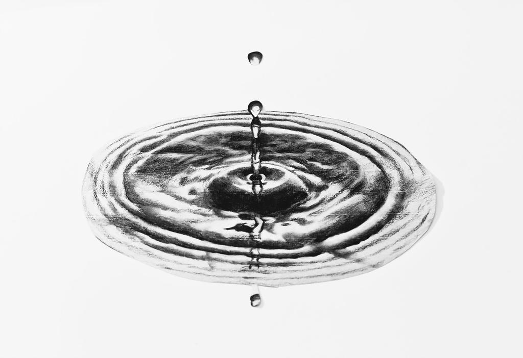 1024x702 Realistic Water Drop Illusion Drawing - Realistic Water Drawing