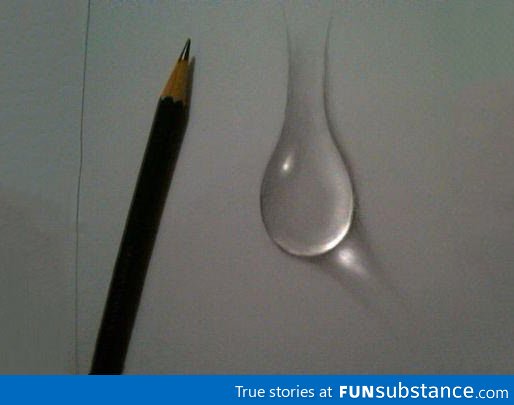 514x405 Super Realistic Water Droplet Drawing - Realistic Water Drawing