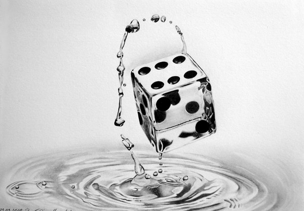 600x417 Amazing Pencil Drawings - Realistic Water Drawing