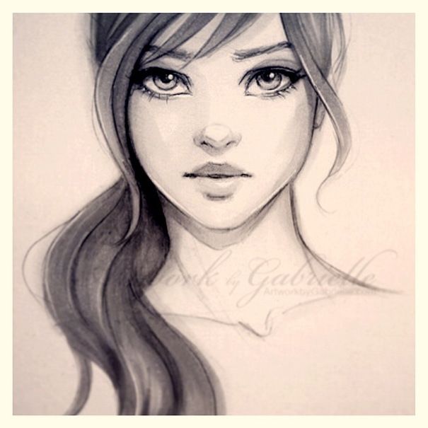605x605 Girl Face Realistic Drawing Drawing Skill - Realistic Woman Drawing