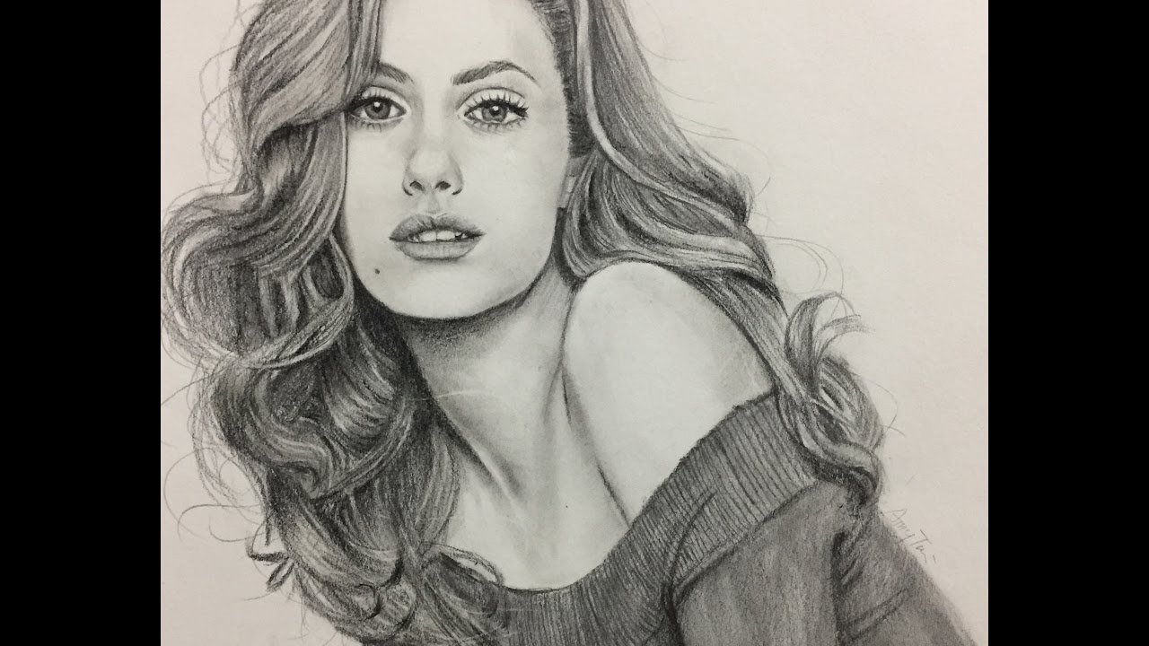 1280x720 How To Draw A Realistic Girl With Pencil - Realistic Woman Drawing