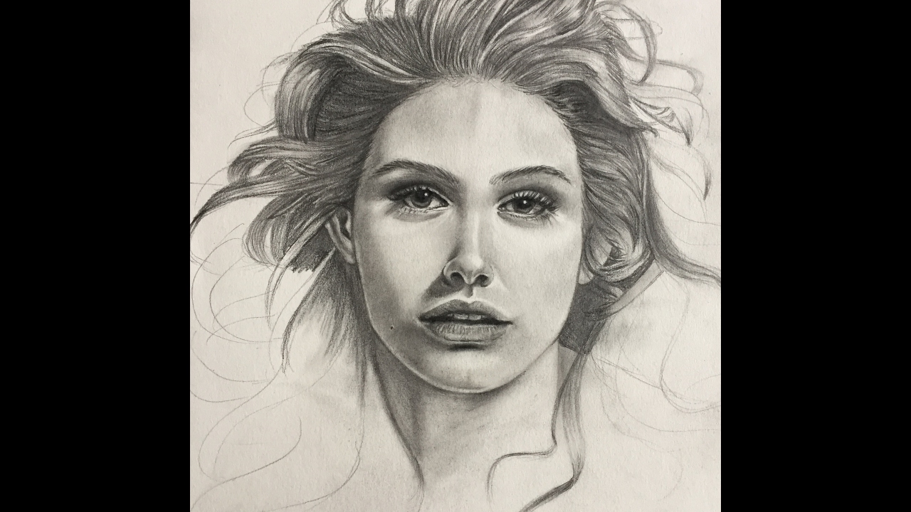 1280x720 How To Draw A Realistic Woman Face - Realistic Woman Drawing