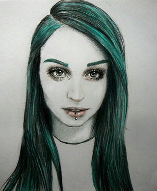 320x389 i had to draw a realistic female for my art class so i drew - Realistic Woman Drawing