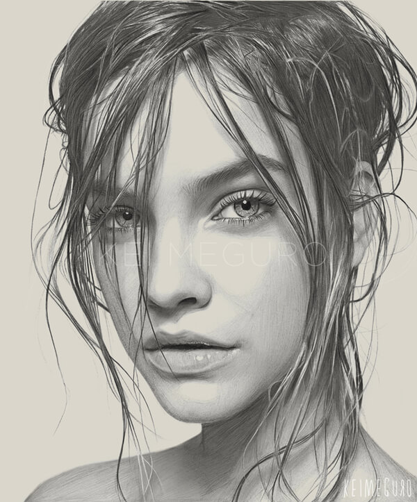 600x723 Pencil Drawings Pencil Drawings Realistic Women - Realistic Woman Drawing
