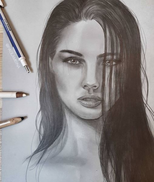 508x600 Realistic Woman Drawing - Realistic Woman Drawing