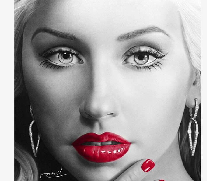 710x620 Realistic Woman Portrait Drawing - Realistic Woman Drawing