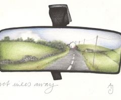 240x200 Andrea Joseph Rear View Mirror Illustration Drawings, School - Rear View Mirror Drawing