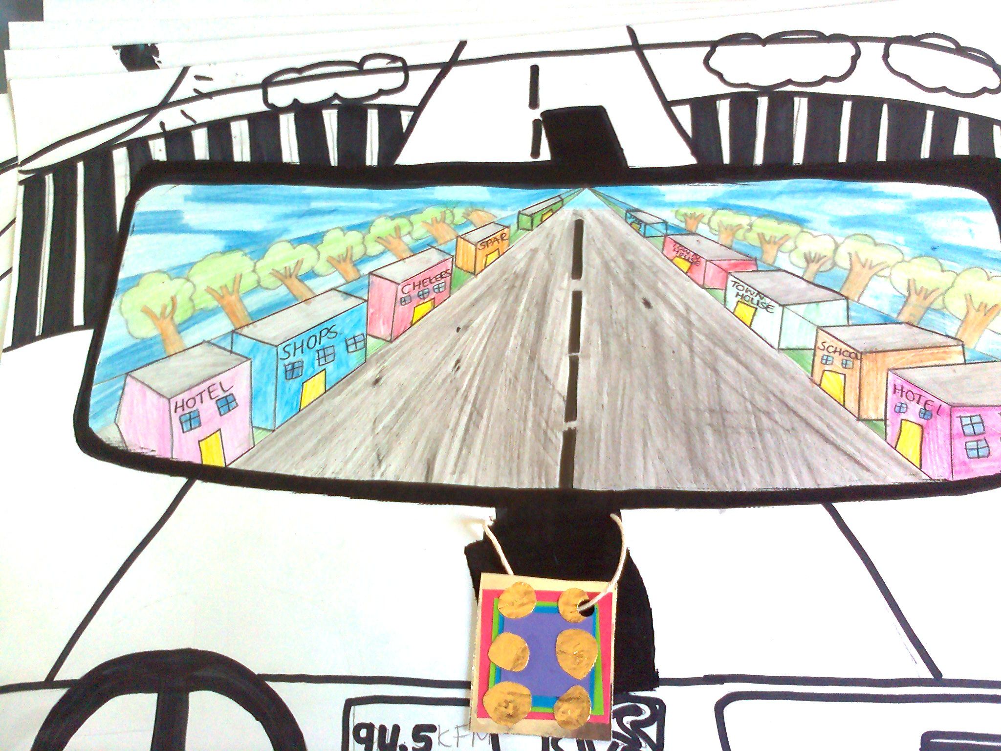 2048x1536 Perspective Lesson ' In My Rear View Mirror' Drawing Perspective - Rear View Mirror Drawing