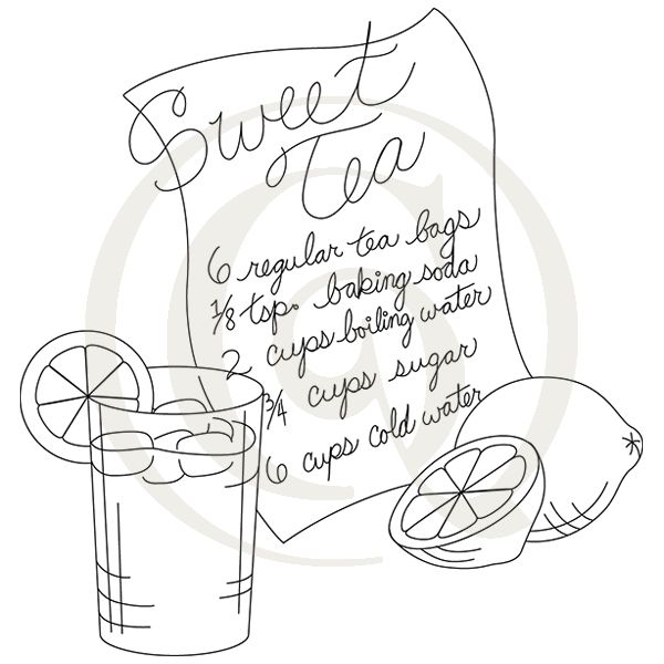 600x600 lovely sweet tea recipe svgdxf tea drawing craft genesis - Recipe Drawing