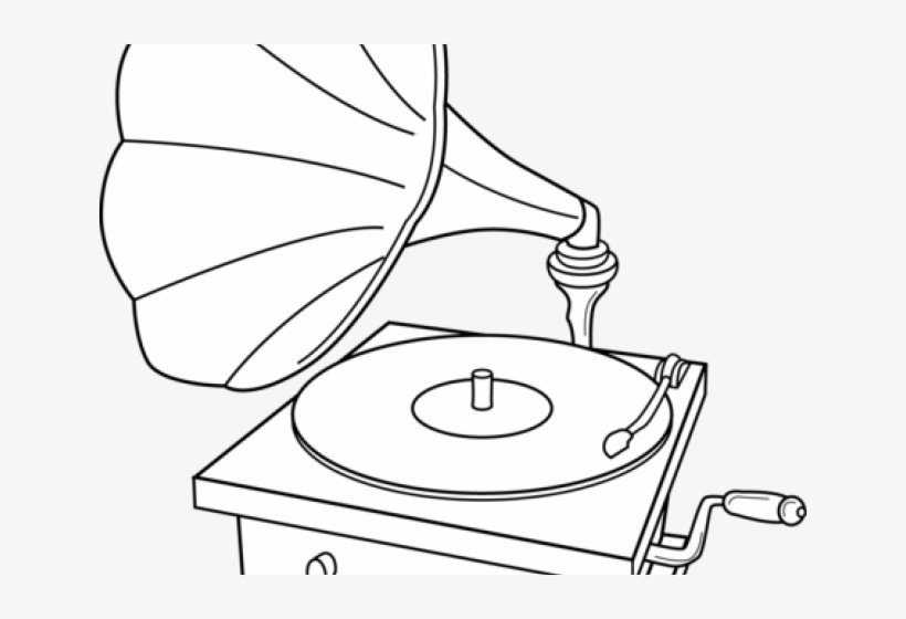 Record Player Drawing at PaintingValley.com | Explore collection of ...