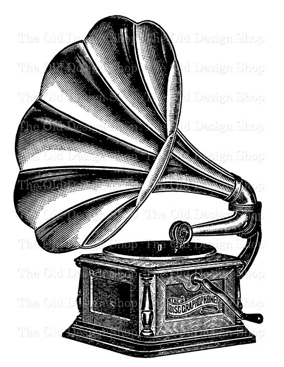570x738 phonograph old record player drawing - Record Player Drawing