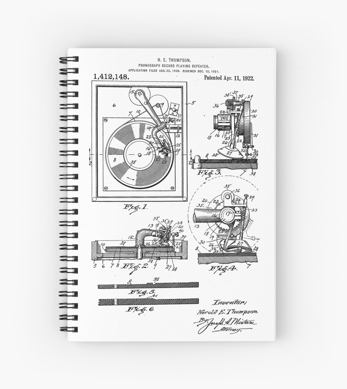 1171x1313 retro vintage record player patent drawing diagram spiral - Record Player Drawing