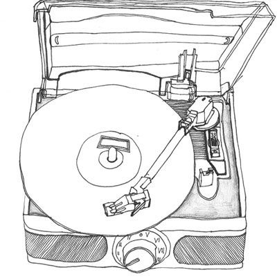 400x404 drawings record players music drawings, art, illustration art - Record Player Drawing