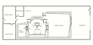 300x146 recording studio design service - Recording Studio Drawing