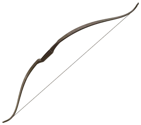 480x426 Single Bow Arrow Tag - Recurve Bow Drawing