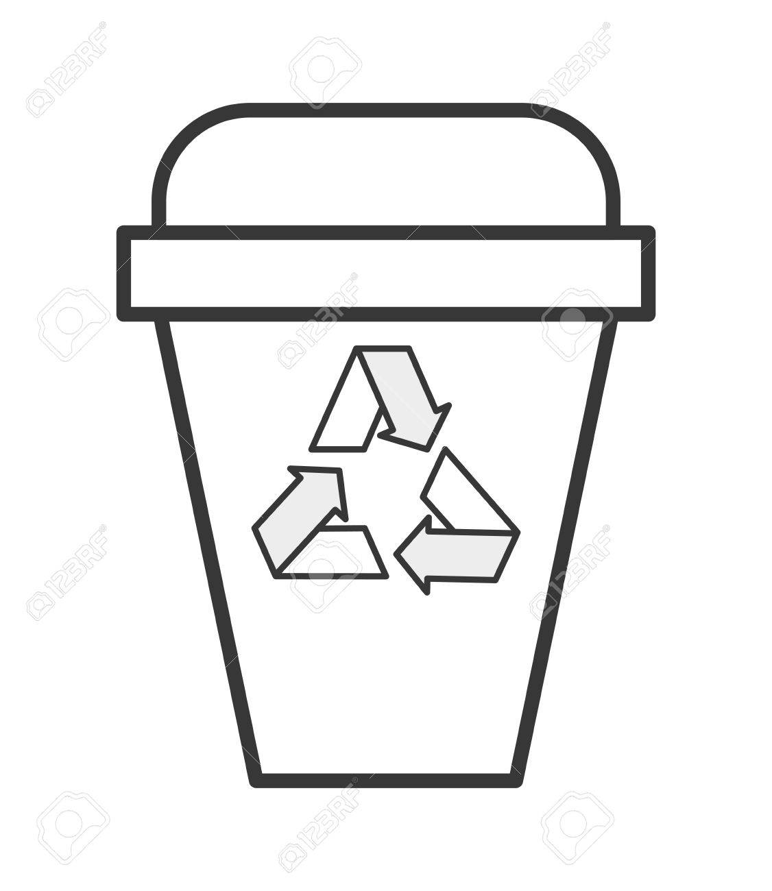 Recycle Bin Coloring Page