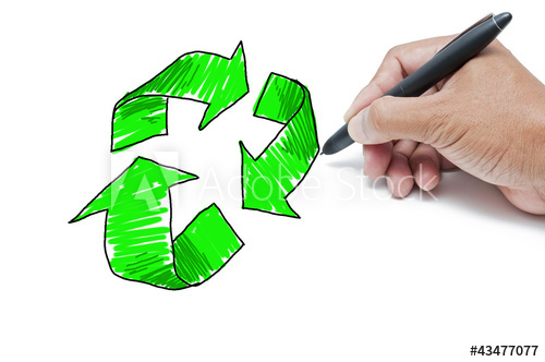 500x332 green recycle drawing - Recycle Drawing