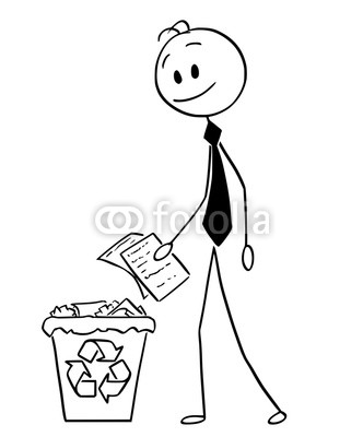 332x400 cartoon stick man drawing conceptual illustration of businessman - Recycle Drawing