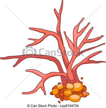 450x457 Cartoon Alga Cartoon Ocean Object Alga Isolated On White - Red Algae Drawing