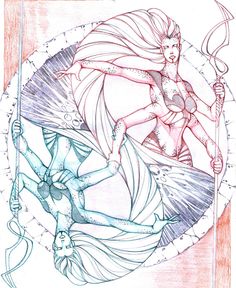 236x288 sketches with red blue - Red And Blue Drawing