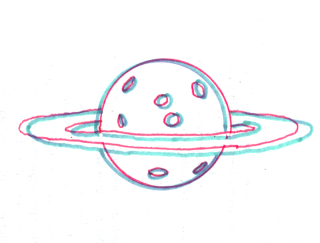 320x243 Astroblog Hand Drawn Anaglyphs! - Red And Blue Drawing