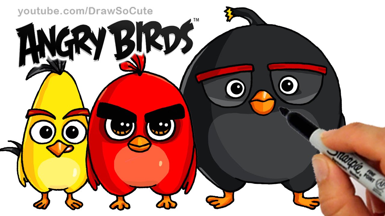 Как рисовать angry birds