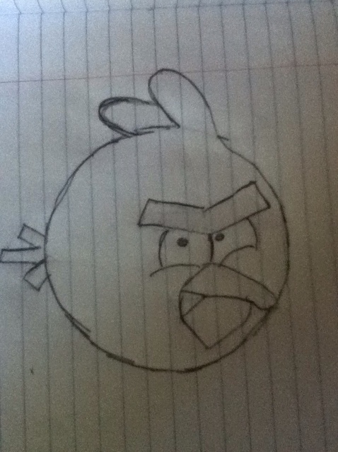 478x640 How To Draw The Red Angry Bird - Red Angry Bird Drawing