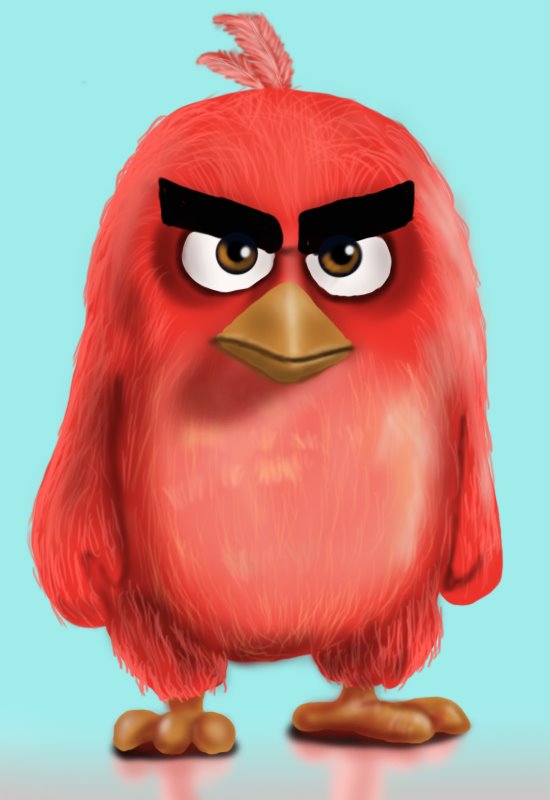 550x800 Learn How To Draw Red From The Angry Birds Movie - Red Angry Bird Drawing