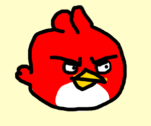 300x250 Red Angry Bird Drawing - Red Angry Bird Drawing