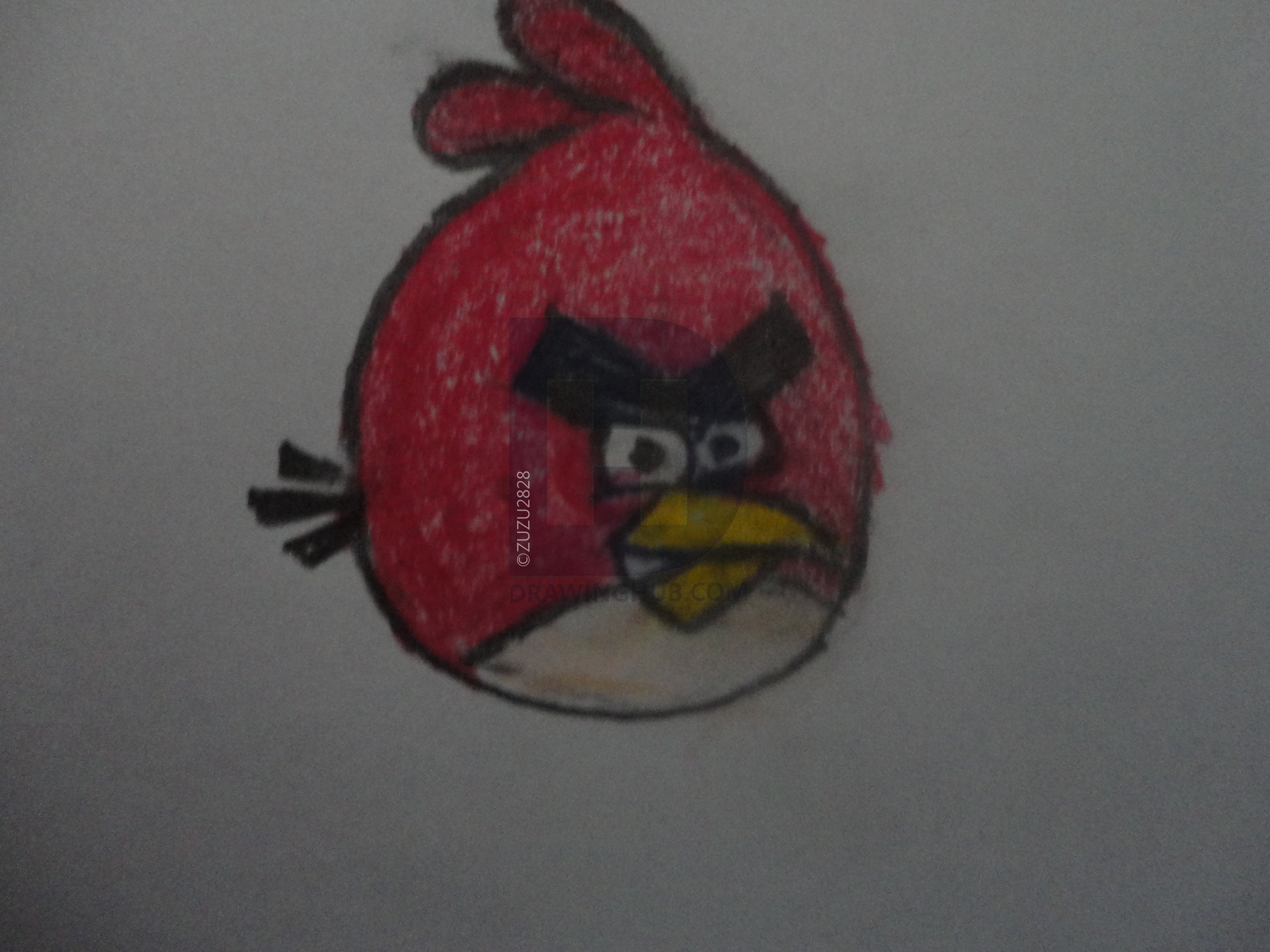 4320x3240 How To Draw Angry Birds,angry Red Bird, Step - Red Angry Bird Drawing