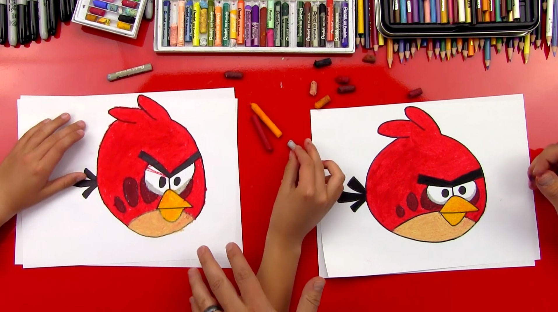 1914x1073 How To Draw Red From Angry Birds - Red Angry Bird Drawing