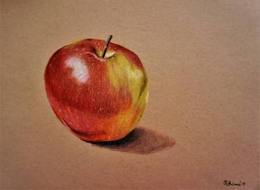 375x274 Red Apple Drawing - Red Apple Drawing